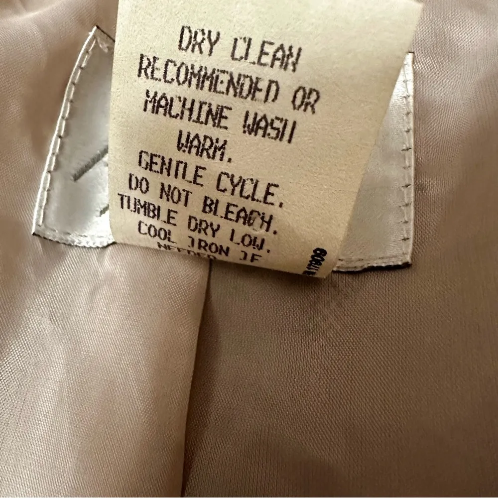 Pykettes Silk Blend Vtg Women Sz 14 80s Open Jacket Blazer Blue Brown Tapestry - Image 7