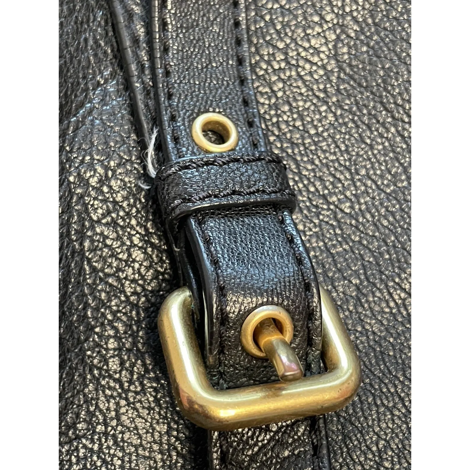 Marc by Marc Jacobs Bag Black Goat Leather Crossbody Handbag Purse Zipper‎ Used - Image 9