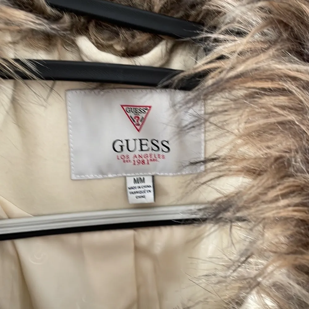 🧥Guess Wool Faux Fur-Trim Coat🧥~med - Image 6
