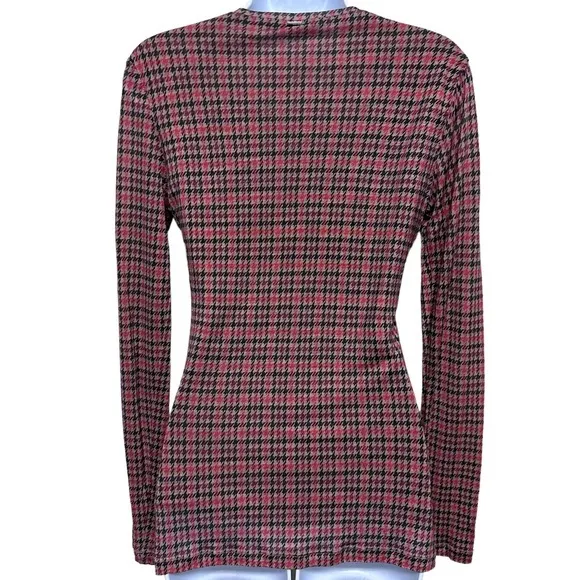 Boss Hugo M blouse Y2K Egila Ruched Long Sleeve Wool‎ - Image 2