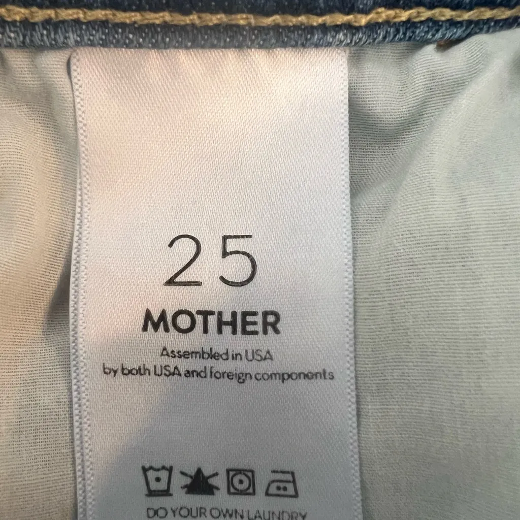 Mother Jeans The Seamed Swooner Hover Size 25 Blowing Kisses EUC Blue - Image 9