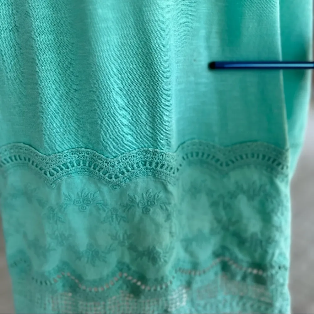 G.H. Bass & Co. Dress M Mint Green Crochet Lace Mini Sheath Size M - Image 15