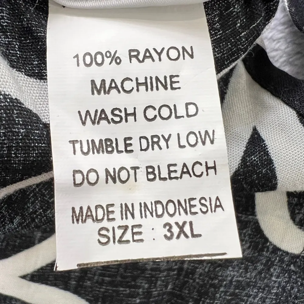 Hula Bay Maxi Dress Floral Sleeveless Rayon Black White 3XL Island Girl Tropical Size undefined - Image 5