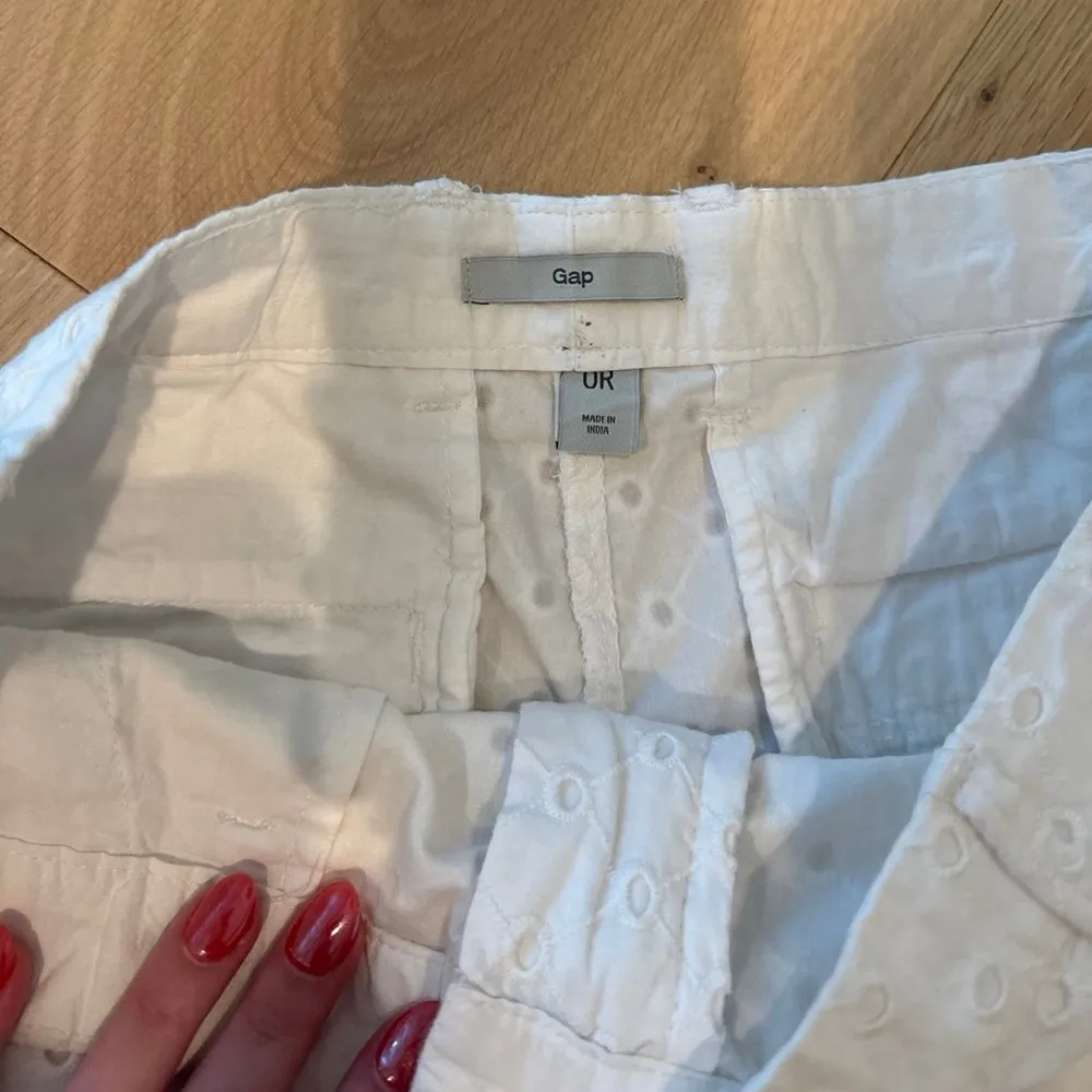 White  Eyelet Shorts - Image 3