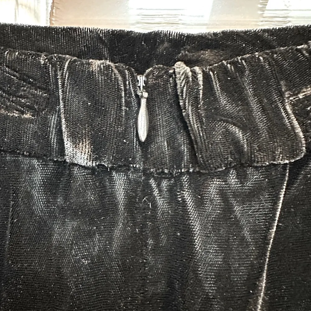 Vintage Alex Evenings Black Velvet Elastic Waistband Skirt Women’s Size 14 Large - Image 3