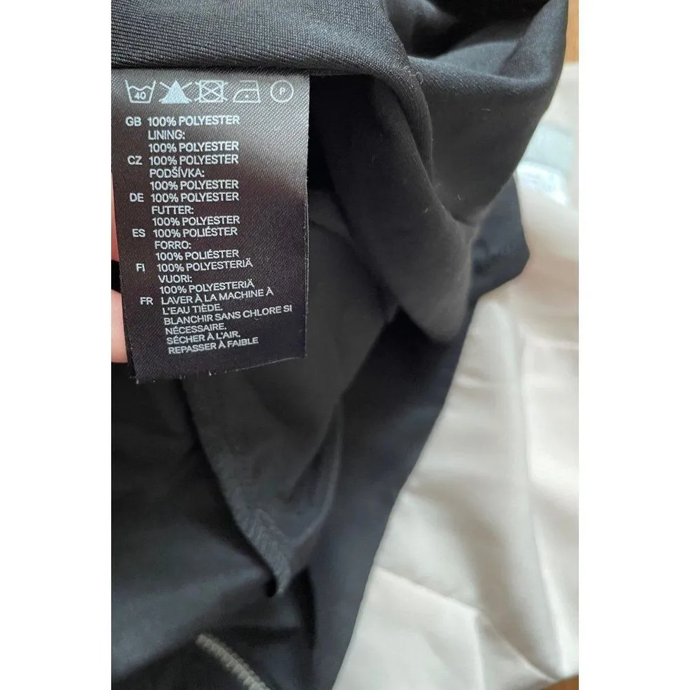 H&M light pink and black color block pleated dress Sz 4 - Image 6