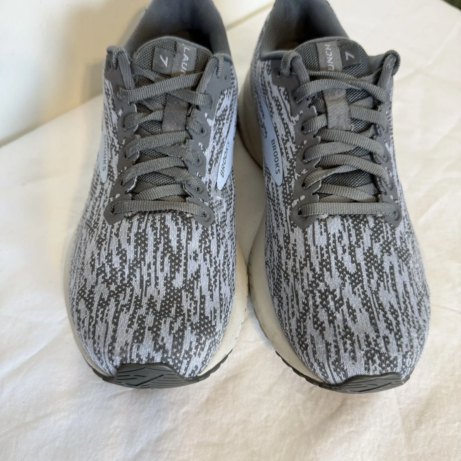 Brooks Launch 7 Women’s Running Shoes Size 7 Turbulence/Grey/Blue - Image 4
