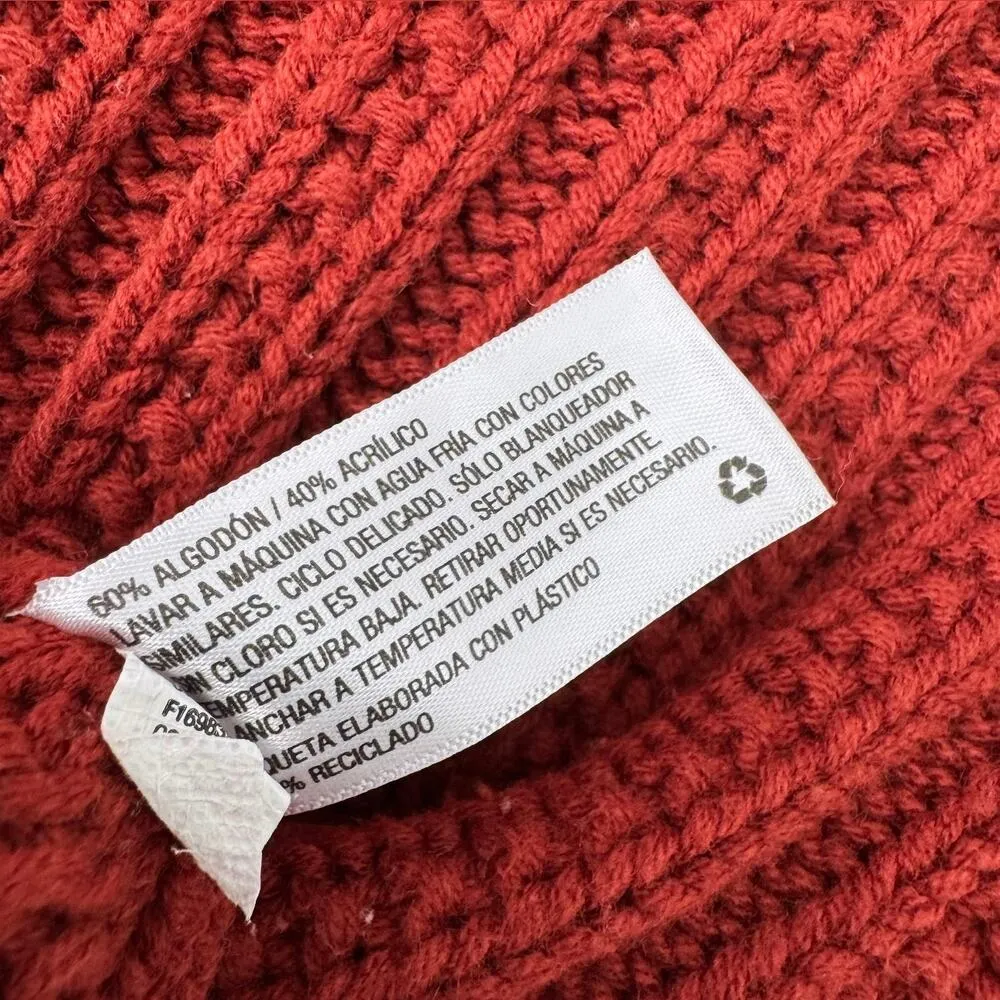 Universal Thread Red Knit Long Sleeve Sweater Size Medium - Image 6