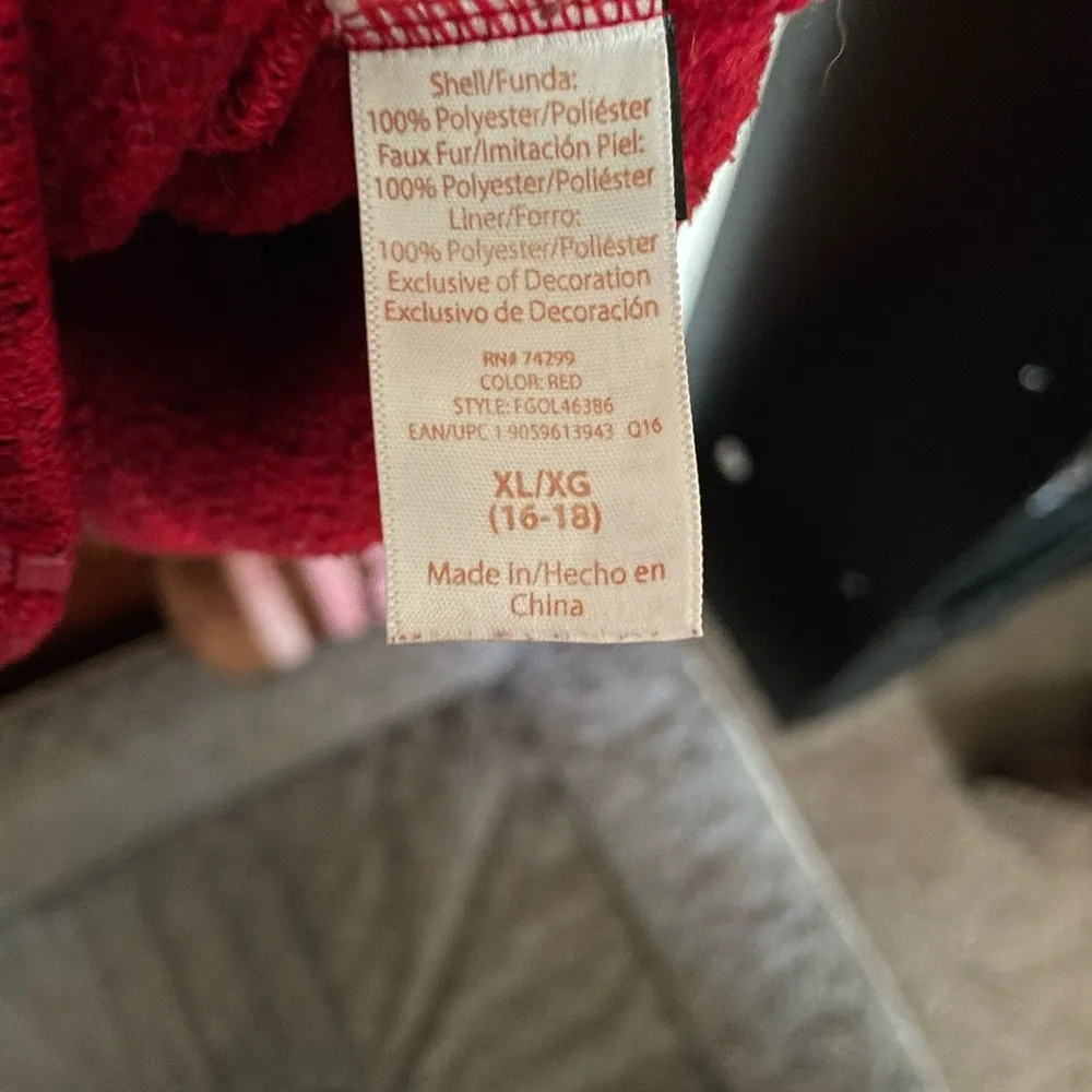 Vintage Faded Glory Women's Red and black Sweater/Jacket Zipper XL - Image 7