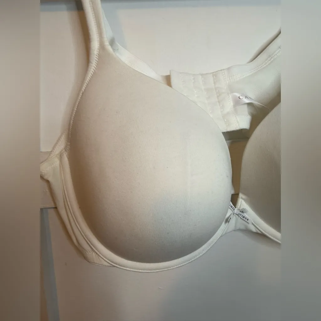 Nwt Cacique White Boost Plunge Cotton Underwire Bra - Image 6