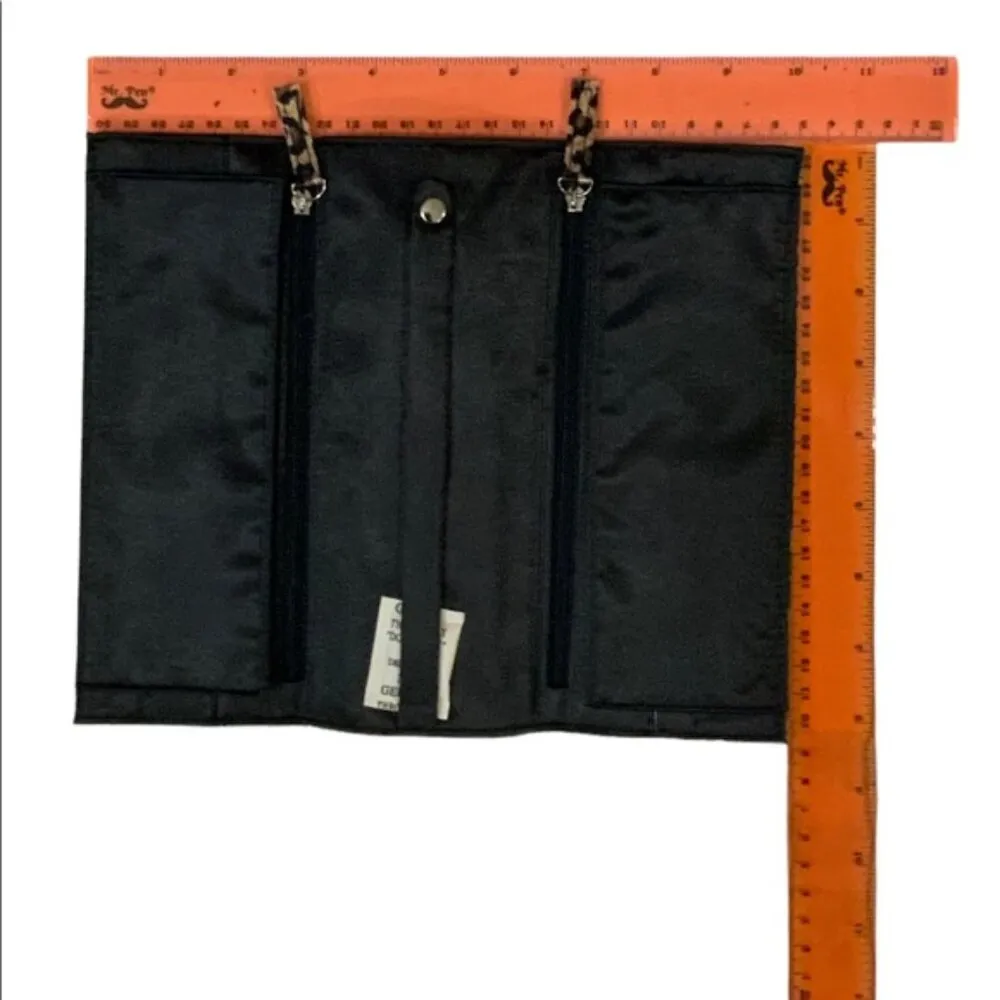 Jewelry Organizer Leopard Animal Print Travel Case Satin Brown Black Multicolor - Image 9