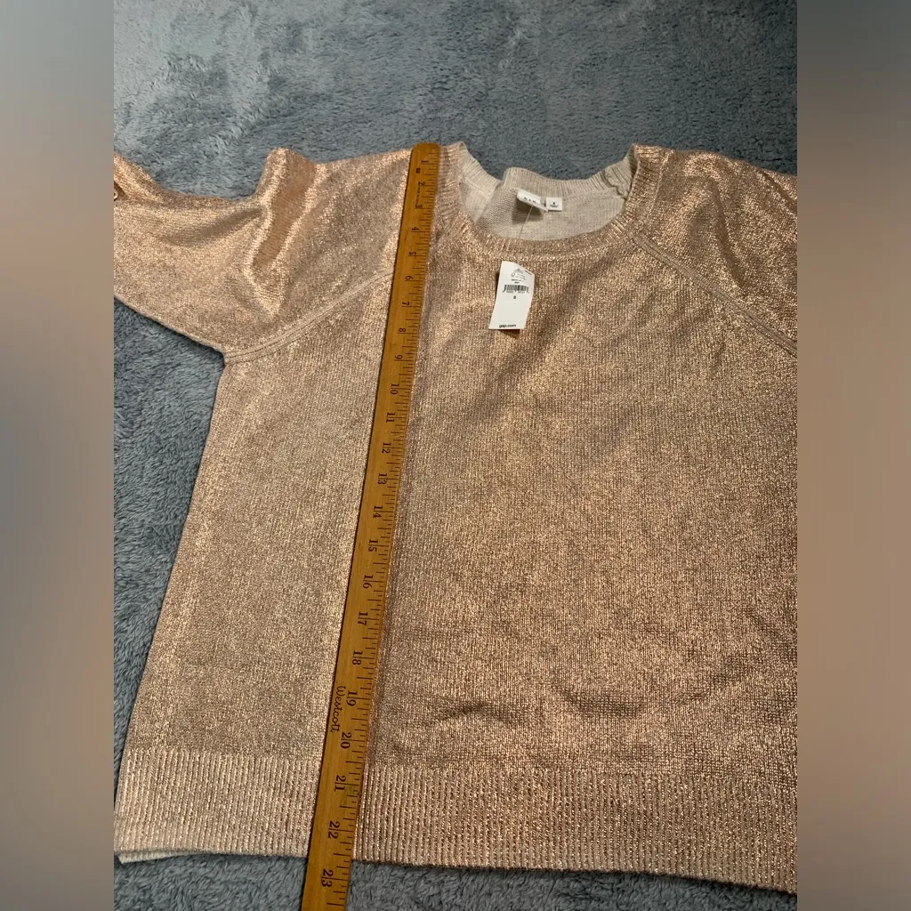 Gap shine pullover rose gold small NWT - Image 5