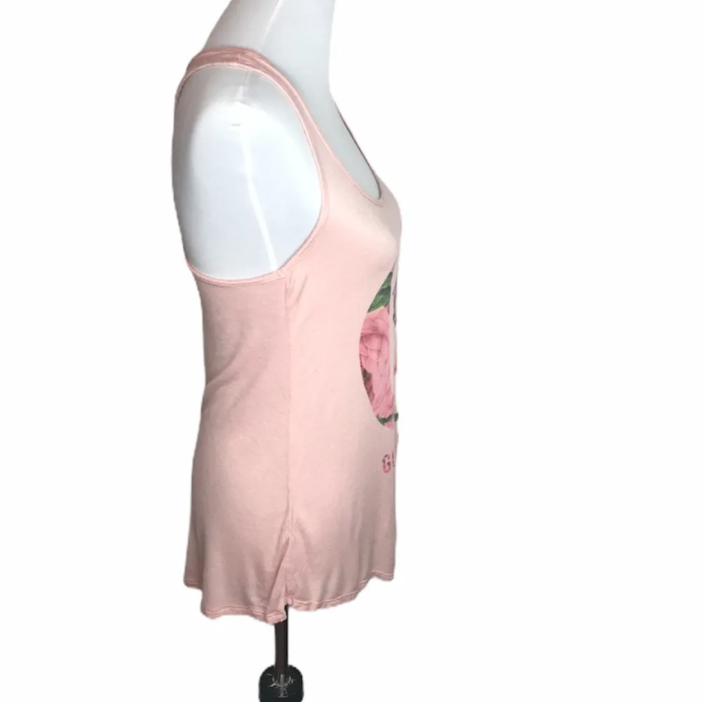 Guess Flower Razor Back Tank Top , Pink, Medium - Image 2