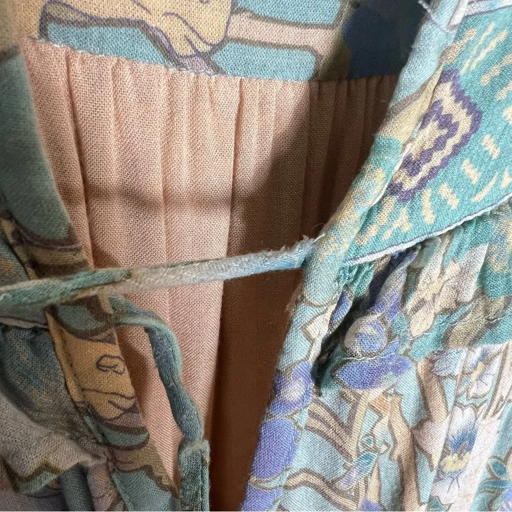 Spell x Free People Amethyst Maxi Dress Turquoise Blue Sz XS - Image 9