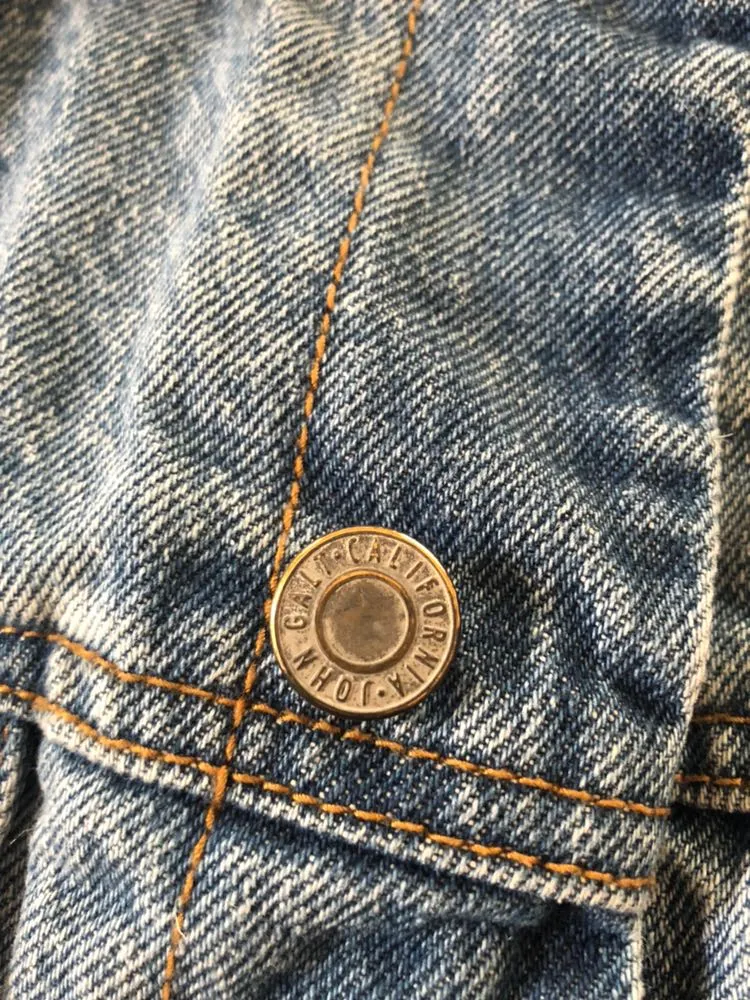 Brandy Melville Oversized Denim Jacket With Red Lining - Image 4