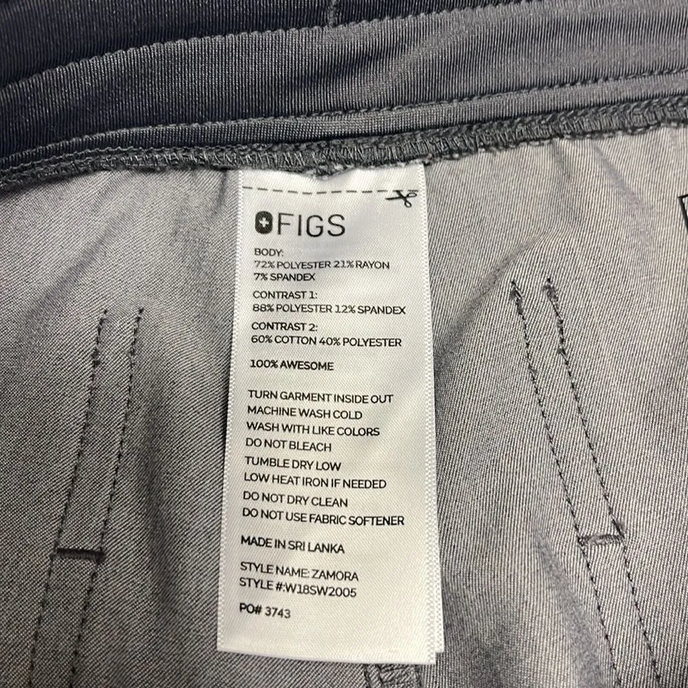 FIGS Heather Grey High Waisted Jogger Medical Scrub Pull-On Cargo Pant-XS - Image 15