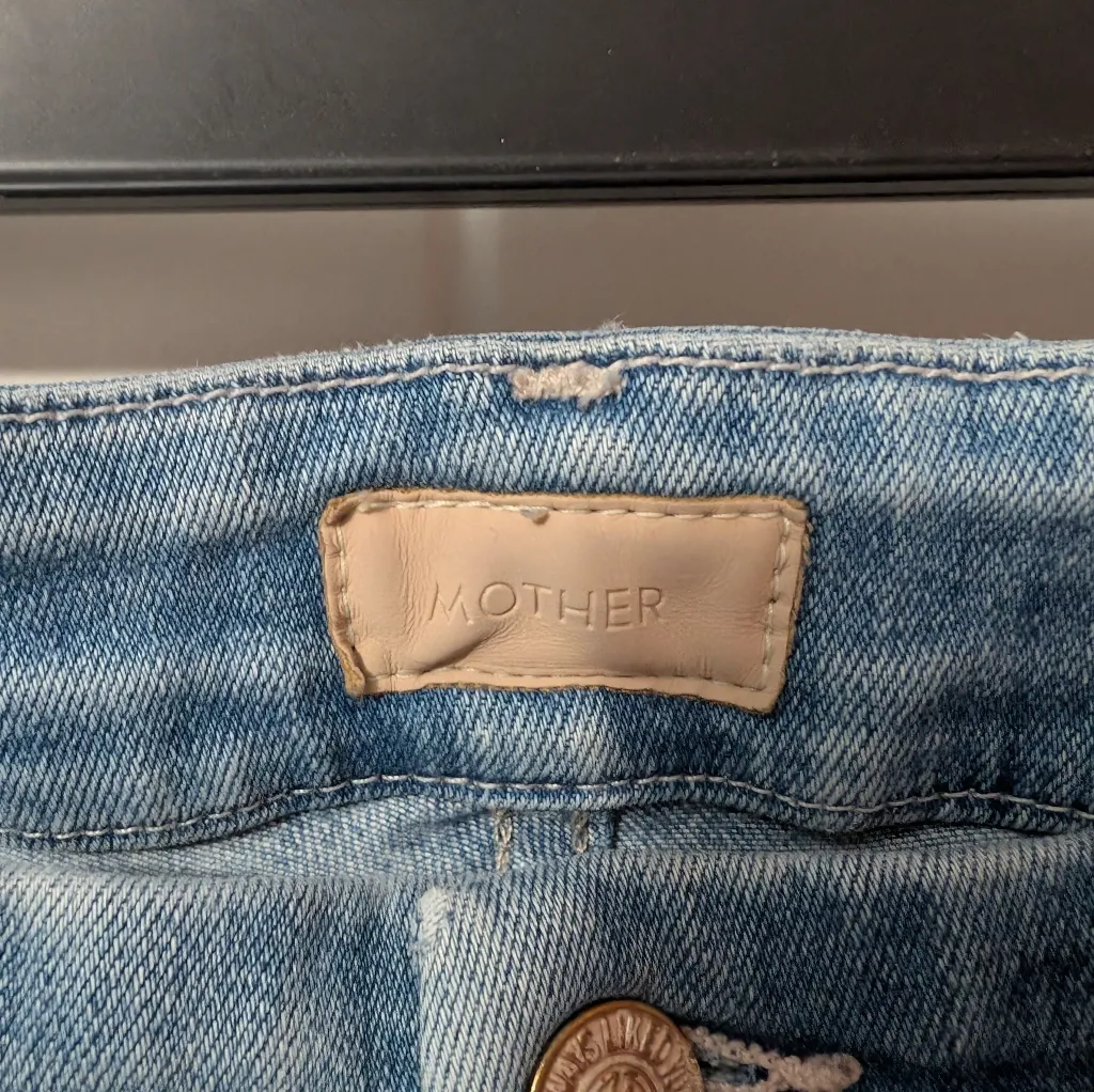 Mother The Looker Cropped Jeans W25 Wash Well Played Blue Size 25 - Image 3