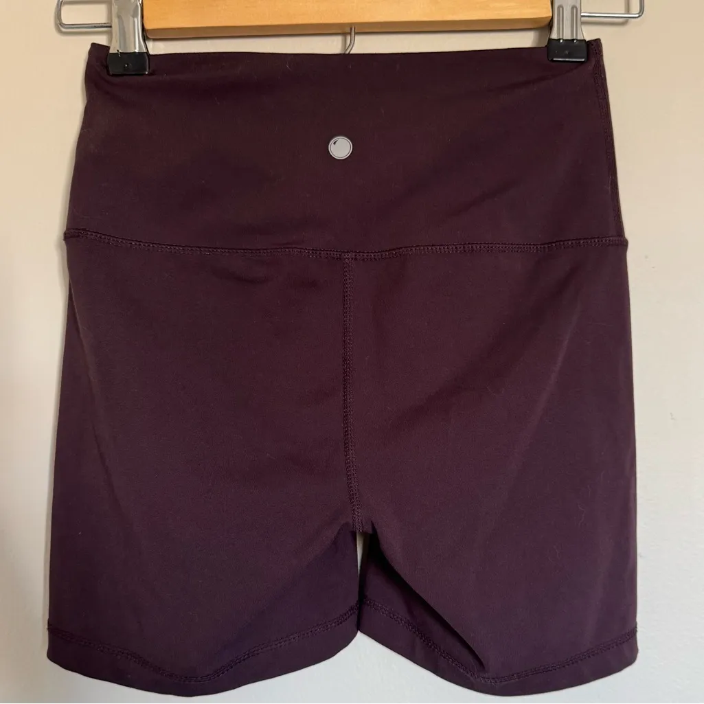 Yogalicious Lux Grape Wine Purple High Waist Biker Shorts Size XS - Image 2