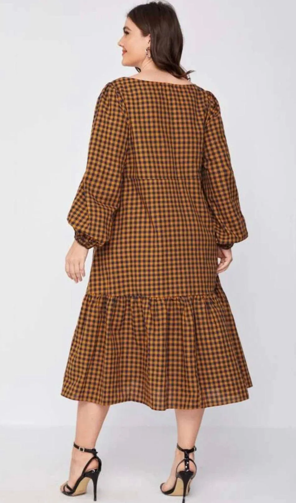 SheIn Checkered Dress - Image 3