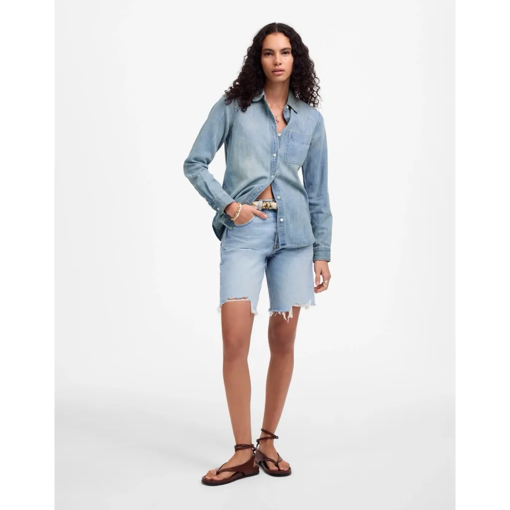 NWT MADEWELL Shrunken Denim Shirt in Kelleyville Wash - Image 3