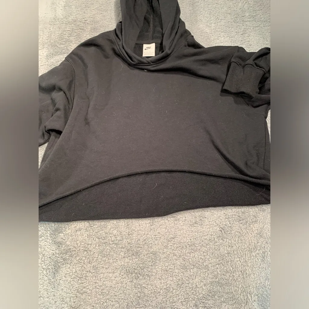 Nike center swoosh Black Cropped Hoodie XS - Image 5
