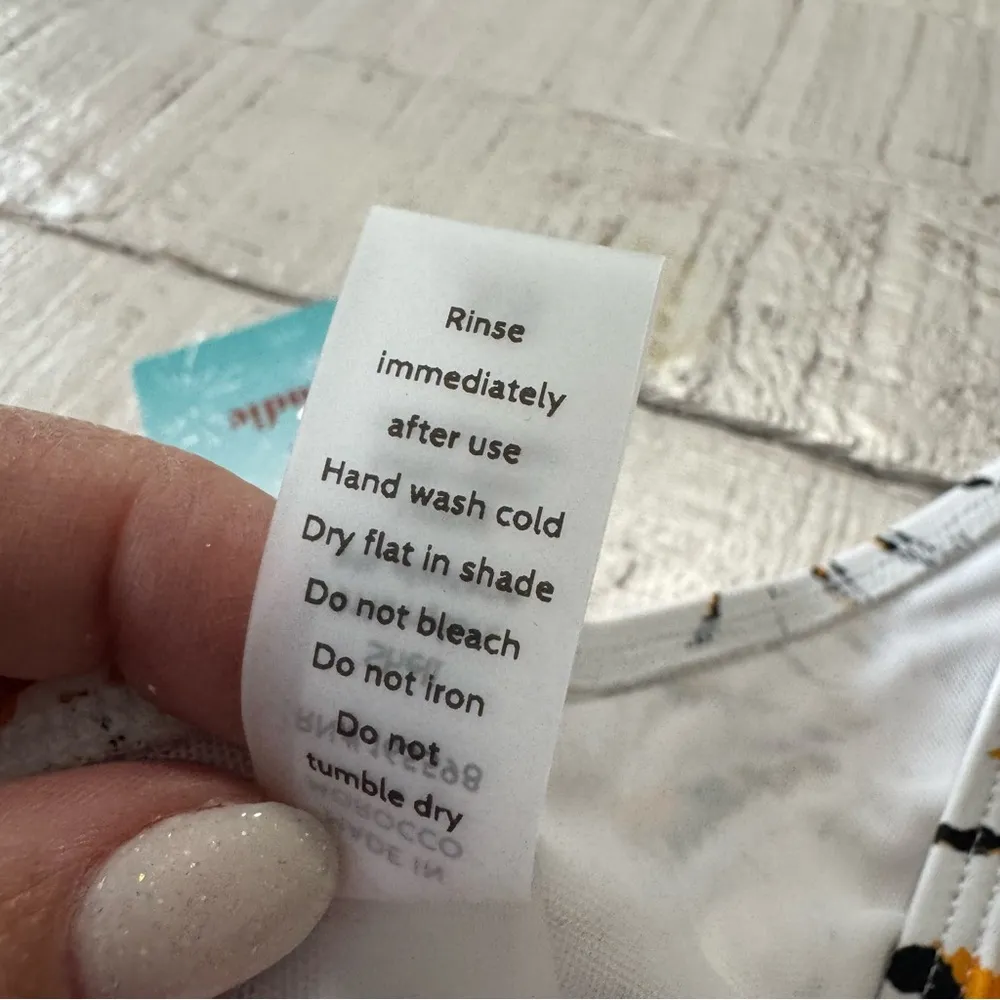 Andie x Demi Moore the Tropez Bikini Bottom NWT size XS White Fireworks Swimsuit - Image 8