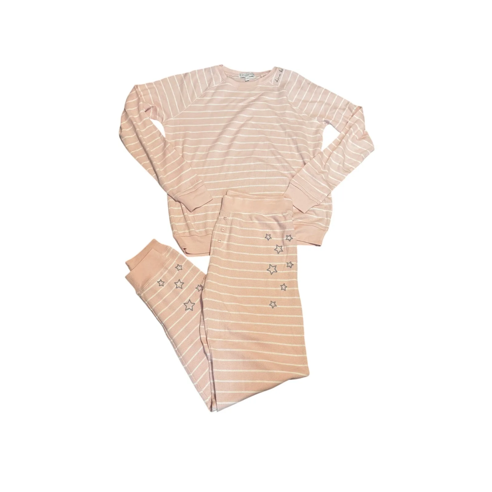 PJ Salvage “Shine Bright” Pink Stripe Waffle - Image 3