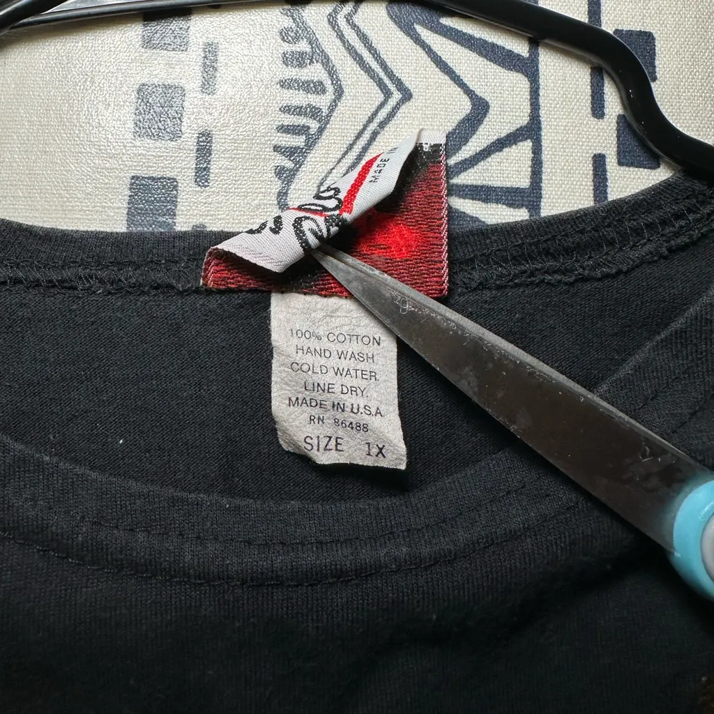 Vintage Handmade Embellished Boho Westerns Shirt by Sweet Blondie Ladies Size 1X Black - Image 6