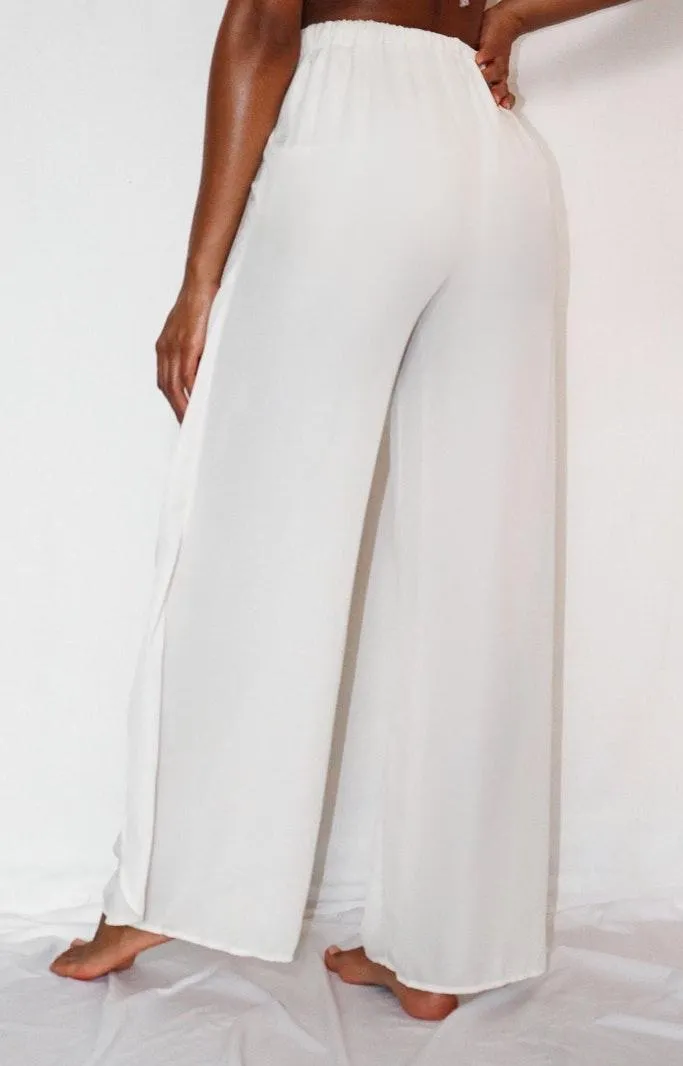 Missguided Cream Beach Pants - Image 4
