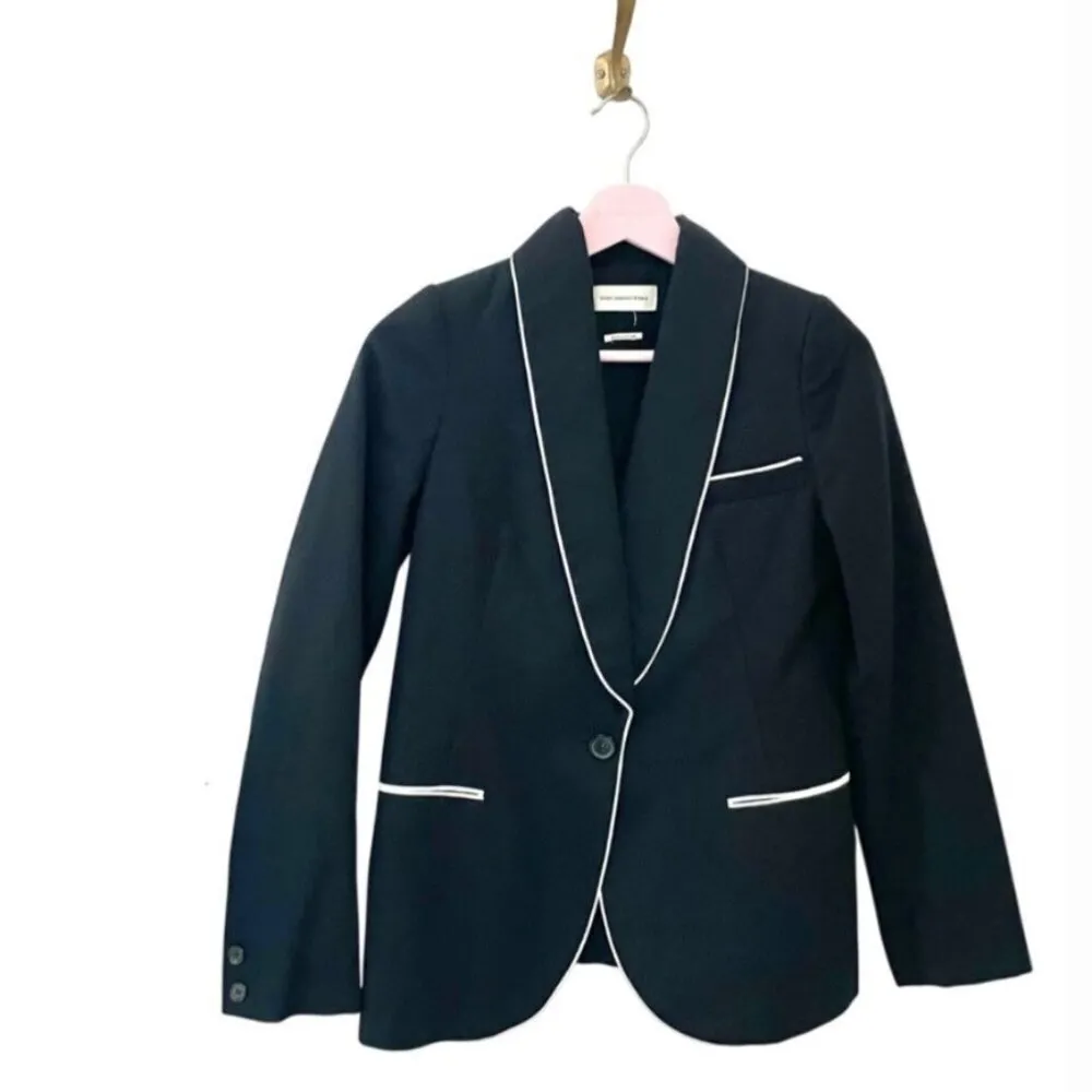 Isabel Marant Etoile Stripe Black Single Breasted Blazer Size FR 36 - Image 2