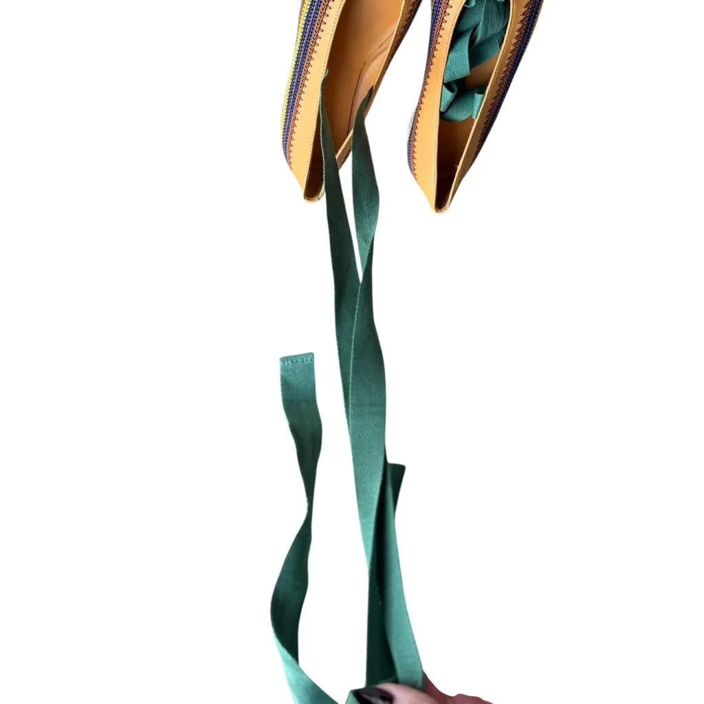 Ulla Johnson - Yelena Crochet Leather Flatform Espadrille Wrap Tie Shoes EU 36 - Image 6