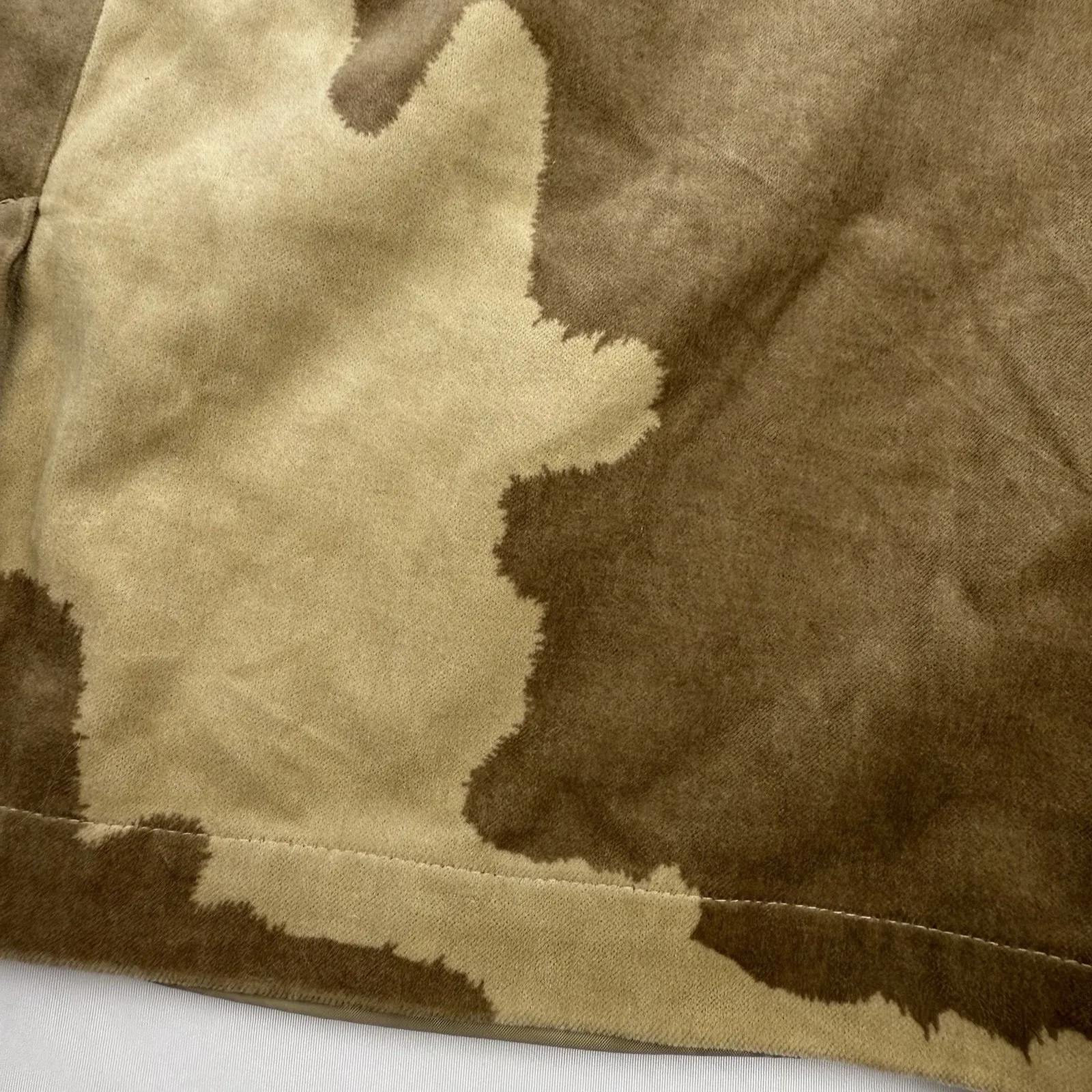 Liz‎ Claiborne Lizsport Skirt Size 14 Faux Suede Cow Camo Patchwork Western Boho - Image 3