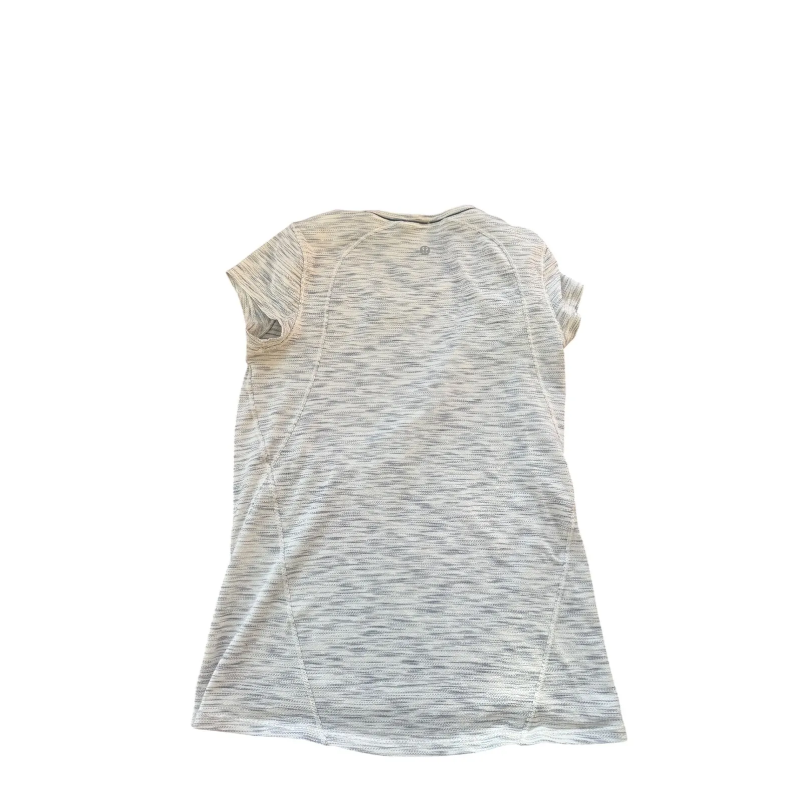 Lululemon Swiftly Tech T-Shirt Women Size 2 White Grey Heathered Athletic - Image 2