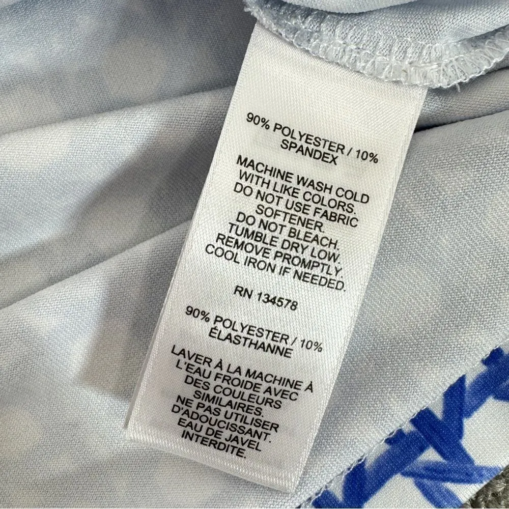 Vineyard‎ Vines Basket Print Simple Boatneck Tee Shirt UPF50 Blue White Small - Image 10