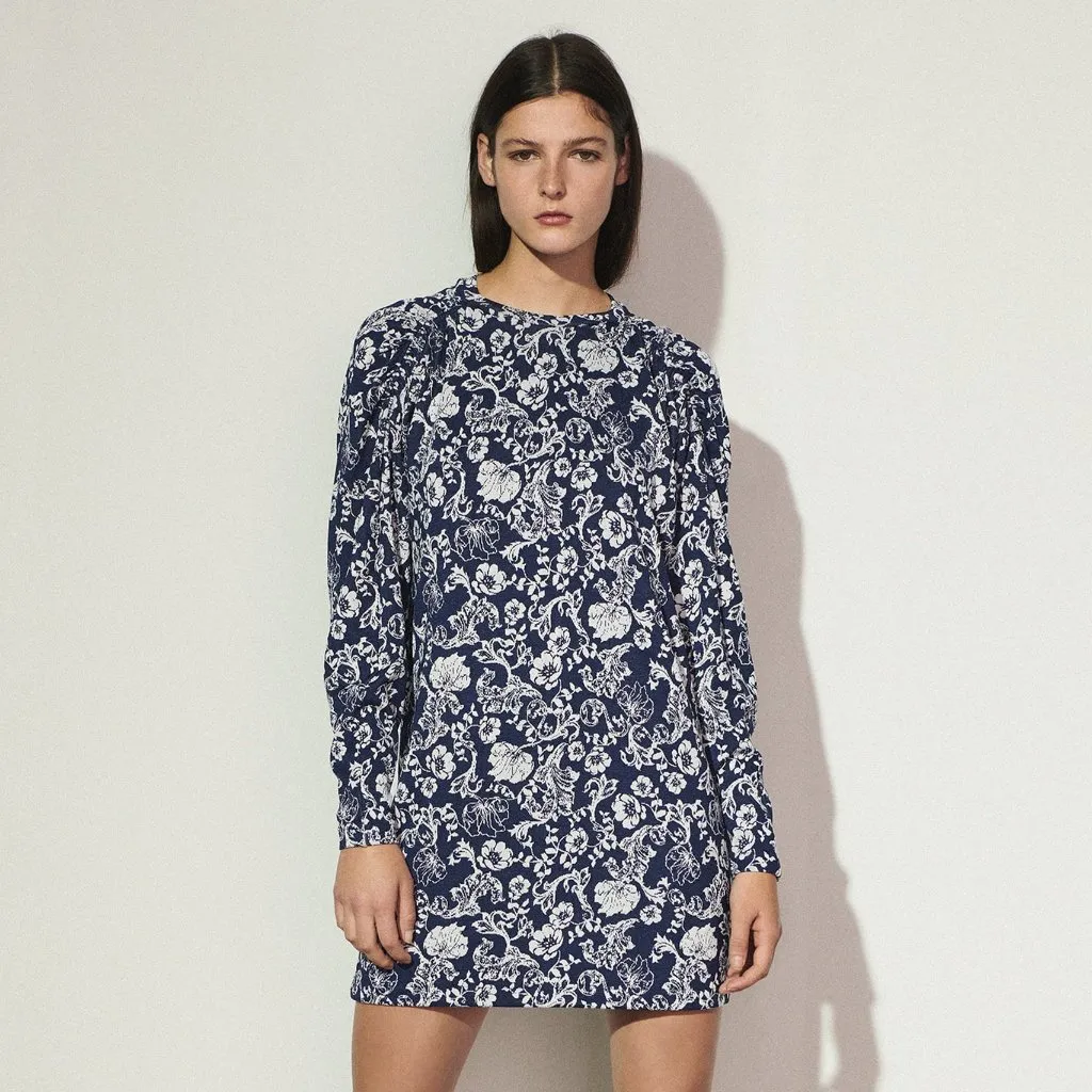 NWT ZARA BLOGGERS FAV FLORAL JACQUARD DRESS LARGE - Image 5