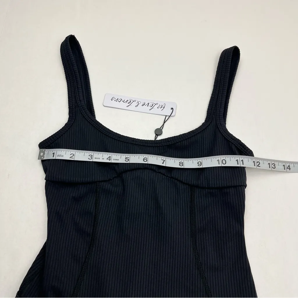 For Love & Lemons Ribbed Black Bodysuit Tank Thong Back Womens Size‎ XS NEW - Image 7