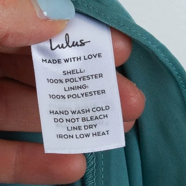 NWT Lulus Double Darling Sage Green Satin Ruffle Maxi Dress Womens XL Evening - Image 10