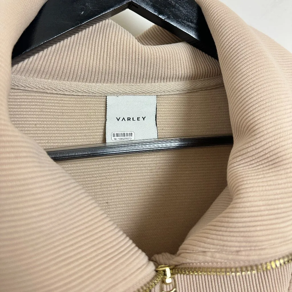 VARLEY Vine Ottoman Half Zip Pullover in Taupe Marl Size XX-Small - Image 7