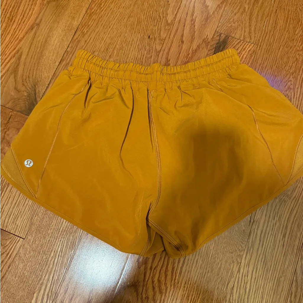 lululemon athletica Women's Athletic Shorts in Gold - Image 3