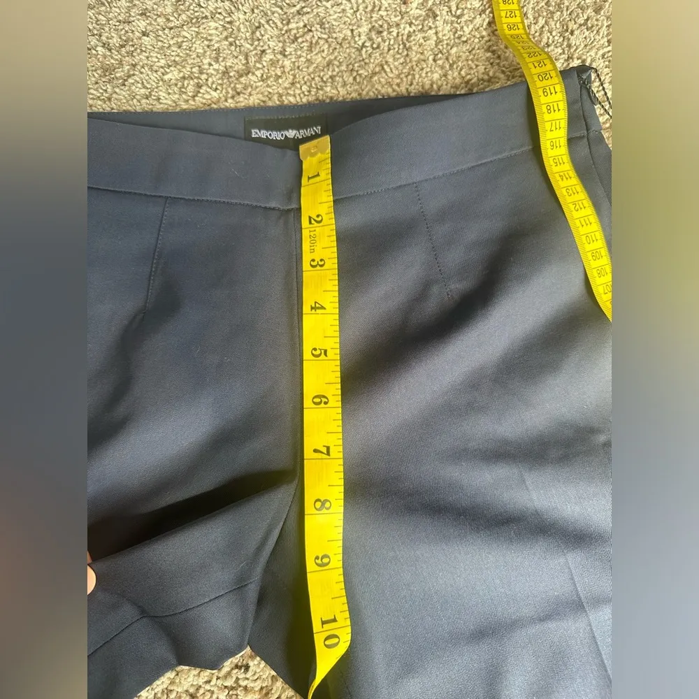 NWT Emporio Armani Navy Blue Wool Trousers Size 40 - Image 7