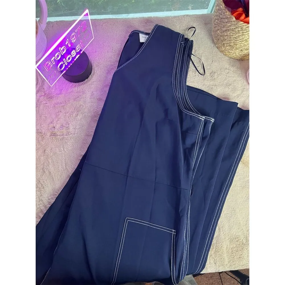 Nine West Women's 2XL Blue Jumpsuit V-Neck Sleeveless Casual - Image 8