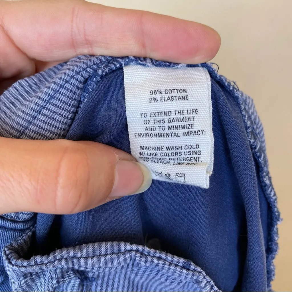 ALEX MILL Women’s Sloane Chino Pants Relaxed Straight Leg Washed Blue Sz 8 - Image 13