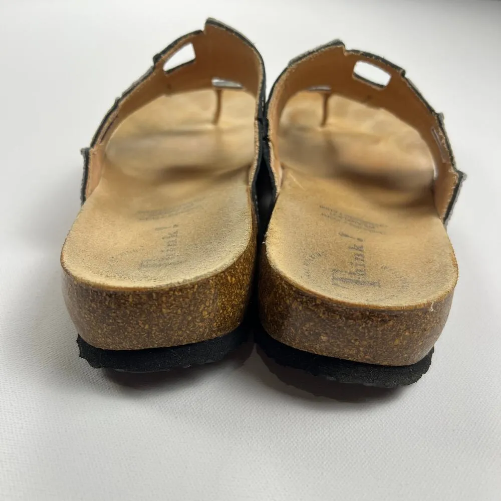 Think! Julia Windows Leather Thong Sandals Primary Colors Size Euro 42 (US11) - Image 5