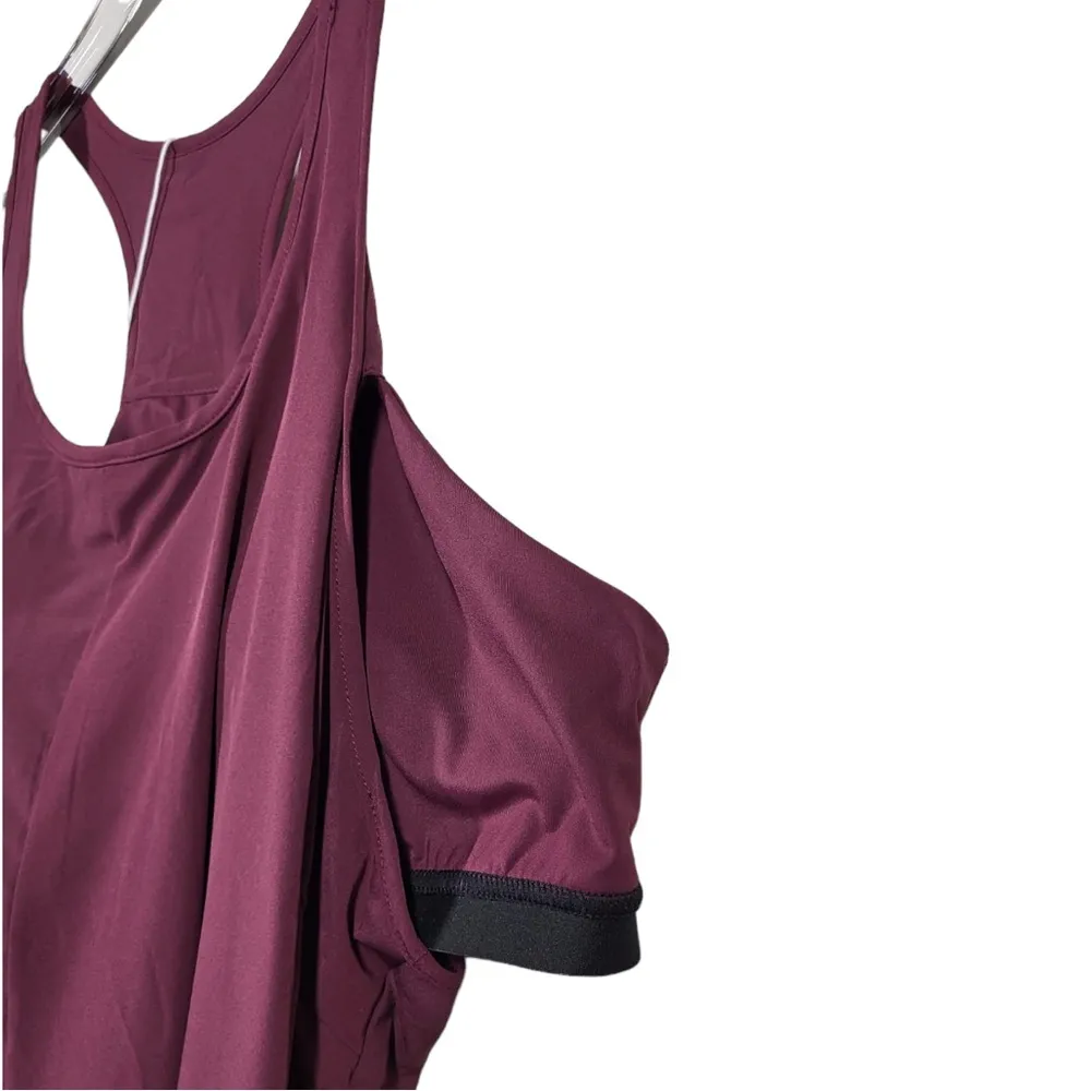 NWT Halara Breezeful Racerback High Low Midi Quick Dry Casual Dress in Amaranth - Image 5
