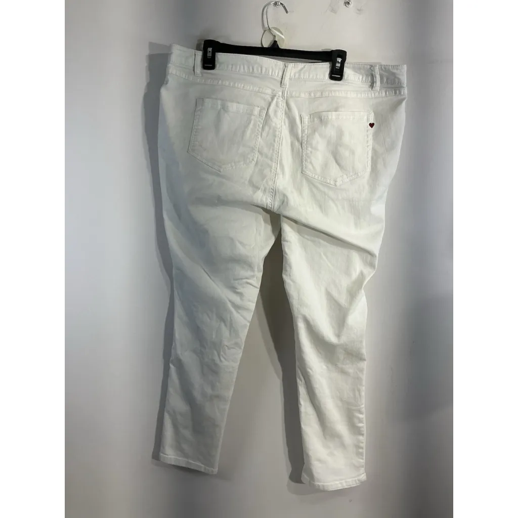 Womans Denim 24/7 Size 20 W White Ankle Jeans - Image 2
