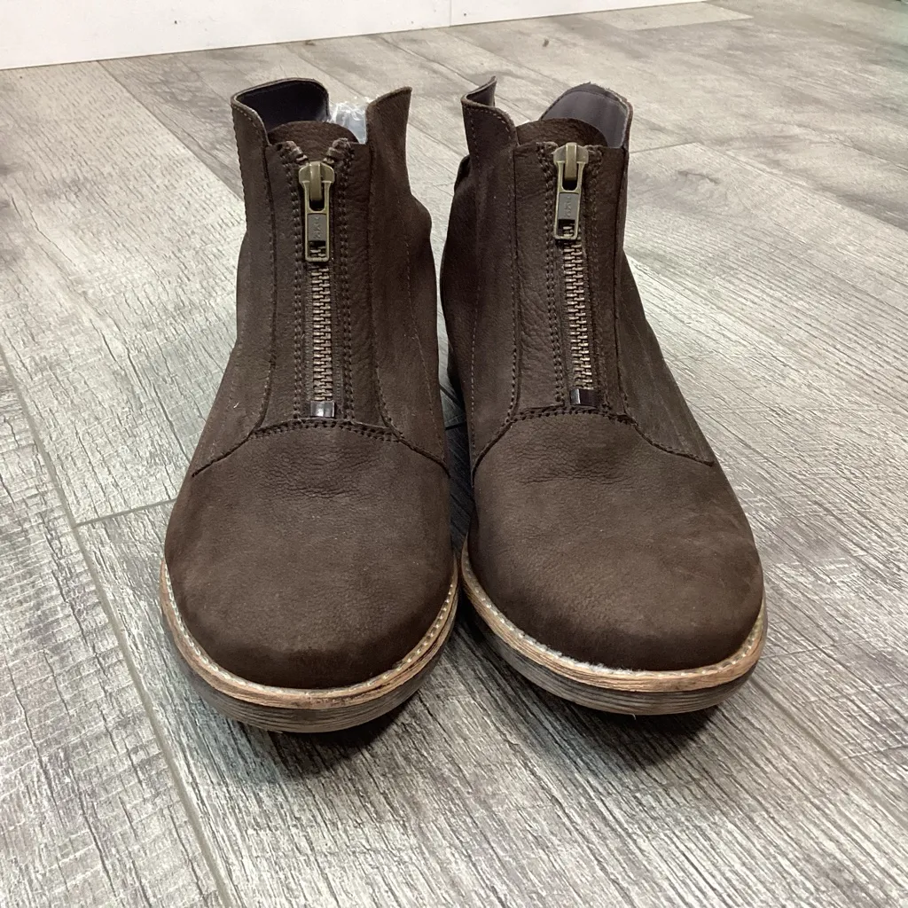 Diba Leather Ankle Booties Size 9.5M Brown - Image 3