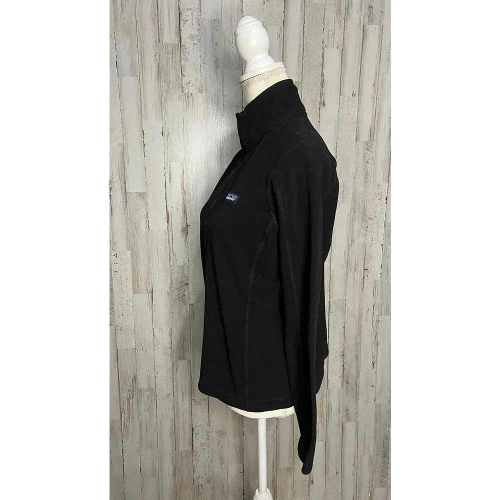 Patagonia‎ Women's Black Fleece Pullover 1/2 Zip Sweater Size Medium - Image 5