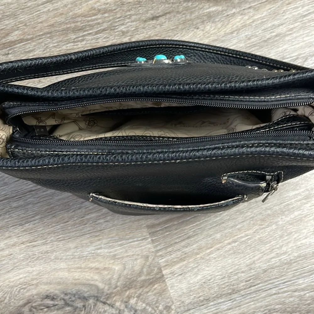 Montana West Concealed Carry Leather Turquoise Shoulder Bag - Image 9