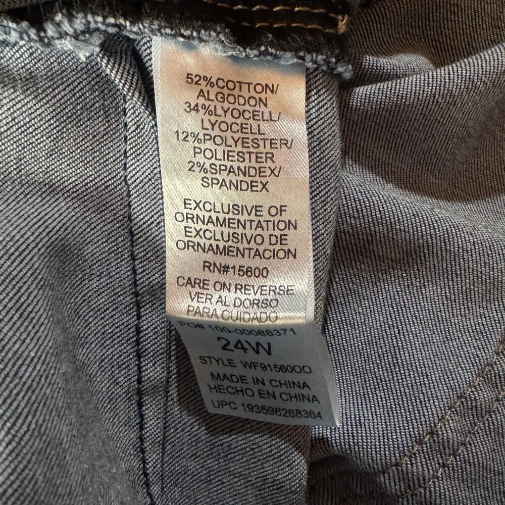 Democracy SZ 24W “Ab”solution Jeans Stretch Hi-Rise Pockets Zip-Fly Distressed - Image 9