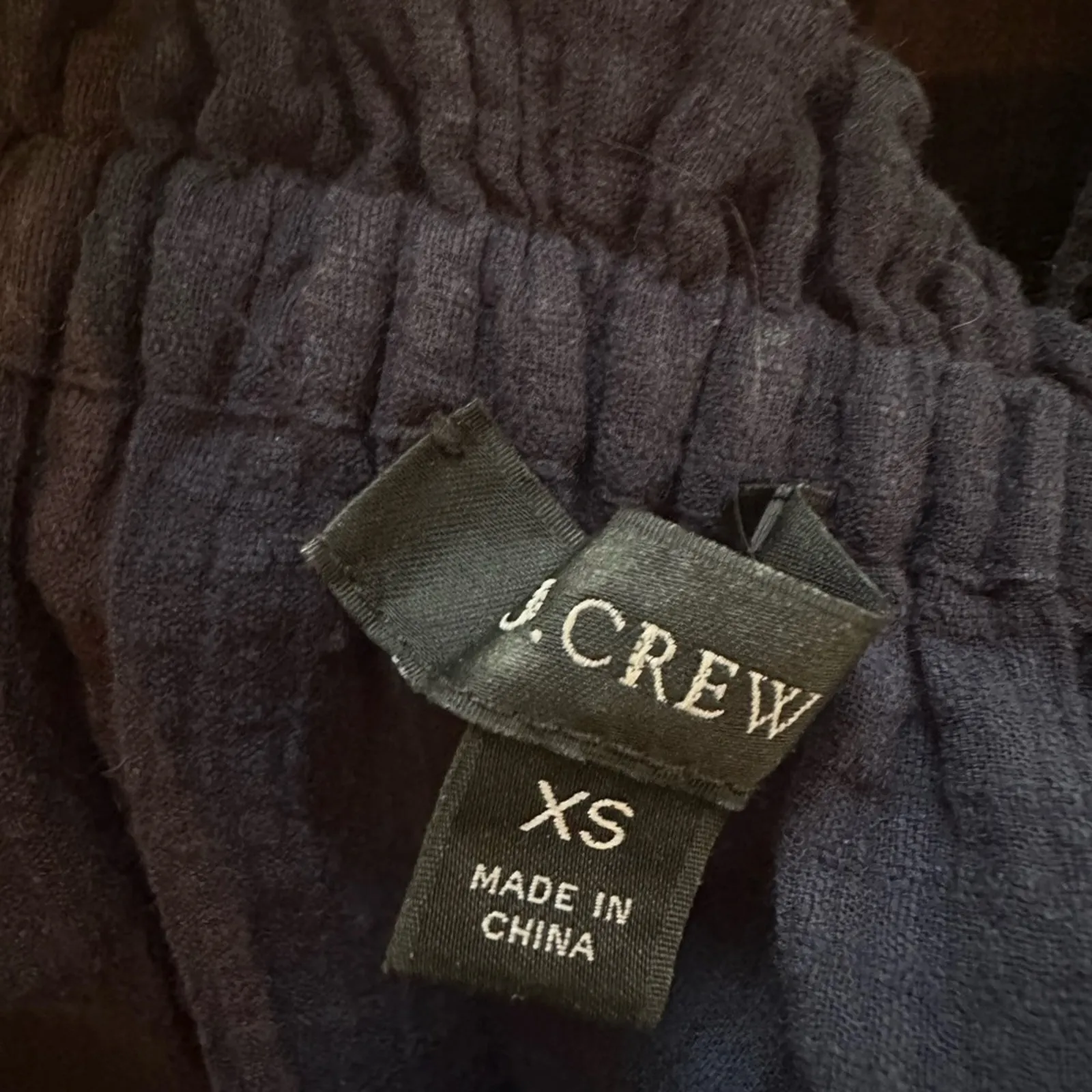 J. Crew Navy Blue Tiered Tunic Dress Navy Long Sleeve Preppy Lightweight Fall - Image 5